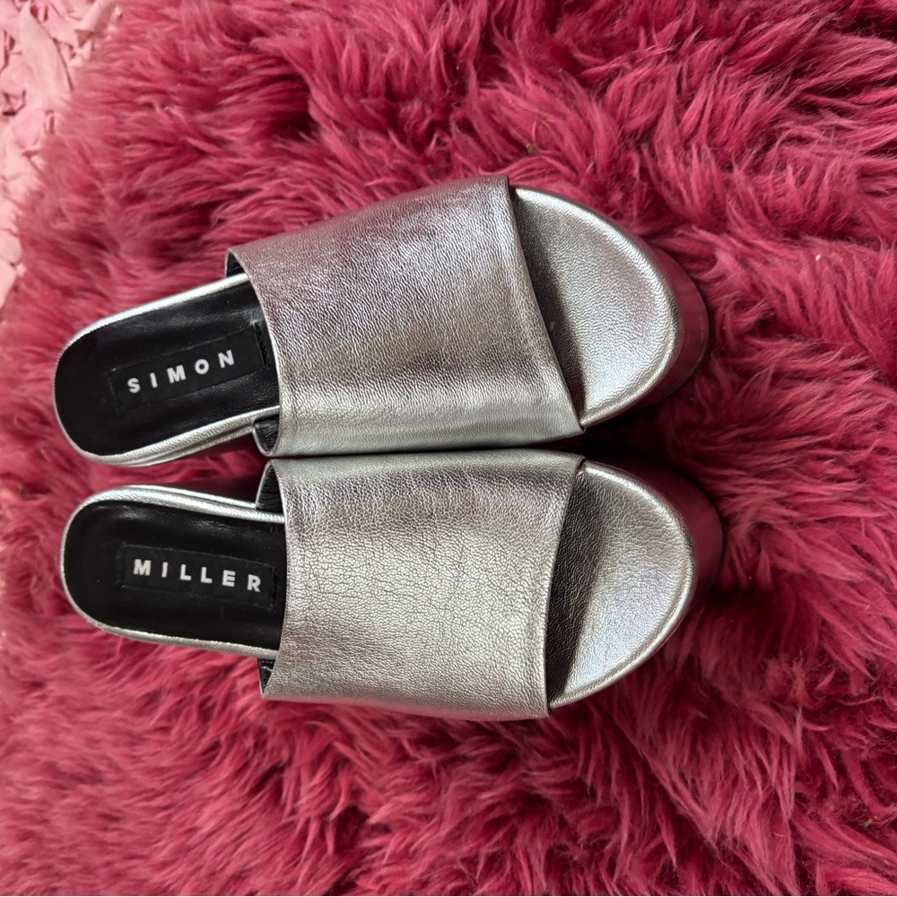 Simon miller silver platform sandals